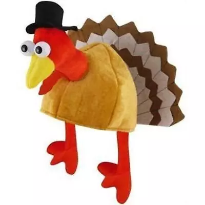 Novelty Crazy Turkey Hat With Tail Adults Christmas Party Fancy Dress Accessory • £37.85