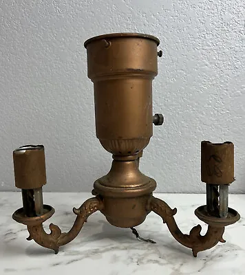 $35 • Buy Antique Lamp Part 3 Arm, 4 Light Cluster Socket  Art Deco Restore Porcelain