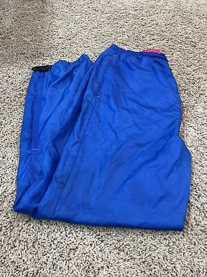 Columbia Sportswear Company Mens Vintage Nylon Blue Windbreaker Pants Sz L 33x32 • $46.38