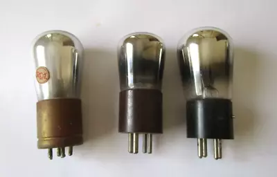 3 X RADIO VALVES -  RCA BRASS  - PHILIPS A409 & PHILIPS ? - VINTAGE VALVES - #14 • $5.75