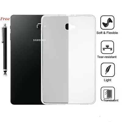 Ultra Slim Clear Soft TPU Silicone Back Cover Case For Samsung Galaxy Tablets • £6.52