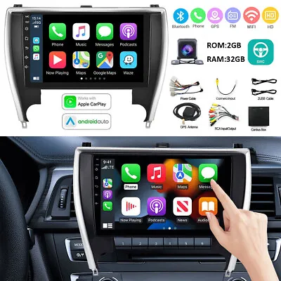 For 2015-2017 Toyota Camry Radio Car Apple Carplay Android GPS Navigation 2+32GB • $139.99