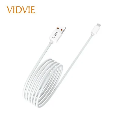 $5.99 • Buy VIDVIE USB To IPhone Cable Charger Cord Long Cable White  , 7 Feet Long