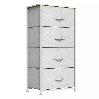 4 Drawer Dresser Storage Unit Shelf Organizer Bins Chest Fabric Drawers • $43.05