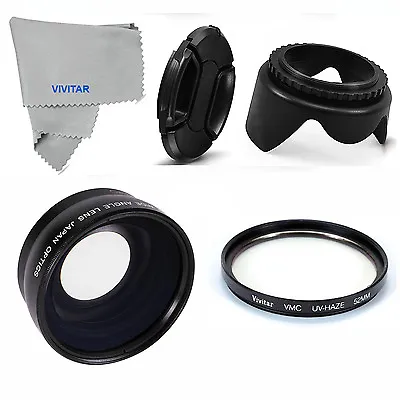 $48.76 • Buy Wide Angle Macro Lens UV FILTER +HOOD+CAP FOR SONY ALPHA  NEX-5N NEX-3N NIKON J1