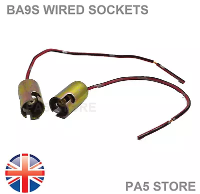 2x BA9S T4W Light Bulb Socket Holder Metal Side LED Light Cars Bikes Trucks UK - • £4.45