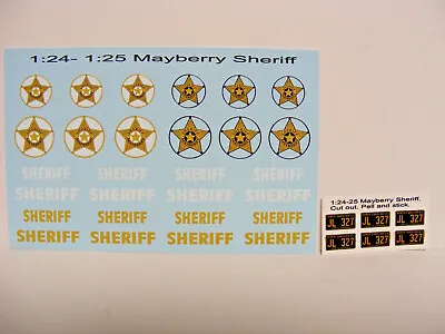 Mayberry NC Sheriff Andy Griffith Show Car Decals Custom 1:24 1: 25 • $10.49