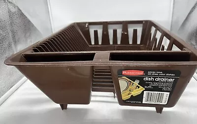 Vintage 1983 Rubbermaid Dish Drainer #6050 Chocolate Drying Rack • $39.99