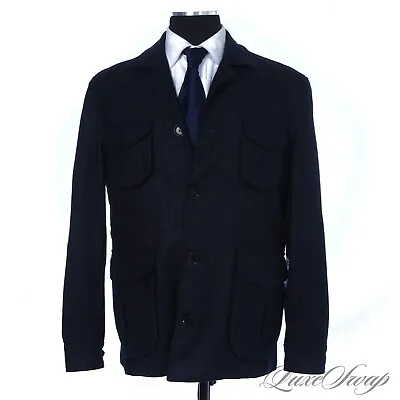 £34.06 • Buy LNWOT #1 MENS Eidos Napoli Navy Donegal Speckled Flannel Ragosta Field Coat 54
