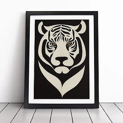 Tiger Art No.3 Abstract Wall Art Print Framed Canvas Picture Poster Decor • £14.95