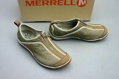 Merrell Womens Lorelei Zip Up Slip On Comfort Mesh J35218 Shoes Deep Tan Sz 5 • $16.95