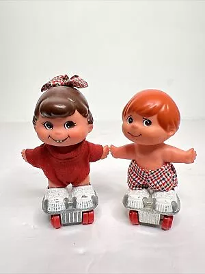 Vintage 1970s Mattel Small Shots Skater Toys Silly Millie Girl & Red Hot Red Boy • $59.95