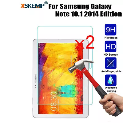 2X TEMPERED GLASS For Samsung Galaxy Note 10.1 2014 P600 P605 Screen Protector • $19.64