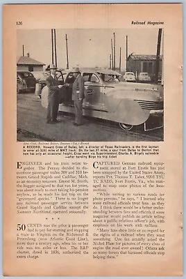 1951 Missouri Kansas Texas Railroad Article MKT Railmobile Rail Car Auto • $8