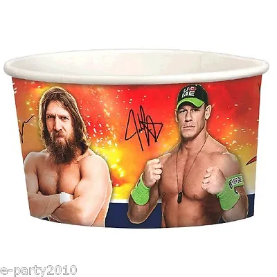 £4.90 • Buy WWE WRESTLING ICE CREAM CUPS (8) ~ Birthday Party Supplies Dessert John Cena WWF