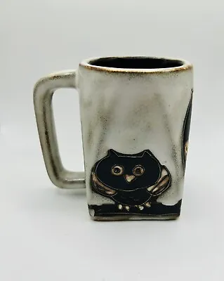Design By Mara Pottery Stoneware Handmade In Mexico Owls 16 Oz Mug Signed • $20