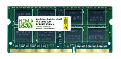 4GB Apple MacBook Aluminum Late 2008 Memory Upgrade MacBook51 • $12.99