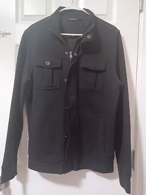 Marc Anthony Men's Full Zip Fleece Jacket Long Sleeve Color Black Size Large  • $10