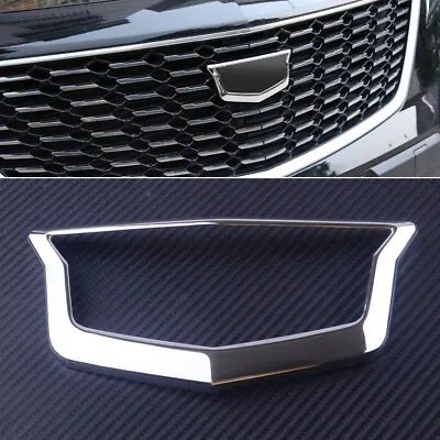 Emblem Frame Cover Trim Front Fit For Cadillac XT4 2018 2019 Logo Grille Overlay • $18.05