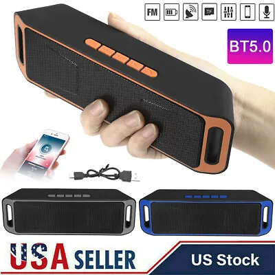 SC208 Bluetooth 5.0 Portable Wireless Speaker TF USB AUX Music Player Mini Radio • $10.99