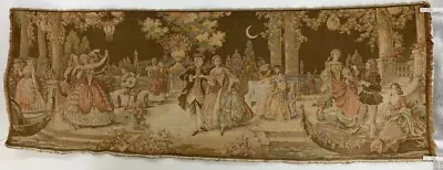 Vintage Belgium Woven Tapestry Victorian Scene  50  X  19' • $107.99