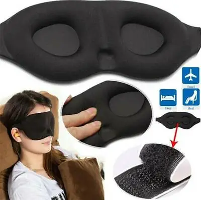 $2.85 • Buy Travel Sleep Eye Mask 3D Memory Foam Padded Shade Relax Sleeping Blindfold