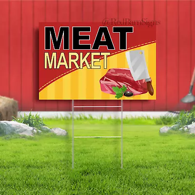 Meat Market Indoor Outdoor Yard Sign • $23.99