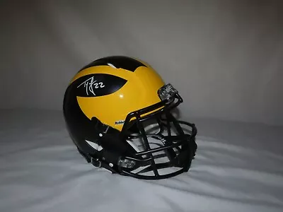 Ty Law Autographed Michigan Full Size Authentic Speed Helmet Beckett COA • $400