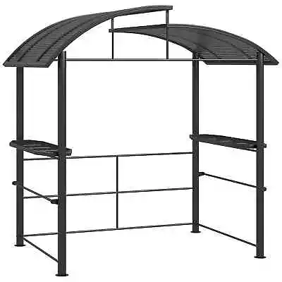 BBQ Shelter Cover Patio Garden Shade Canopy Hut Side Shelf Durable Steel Stand • £275.99