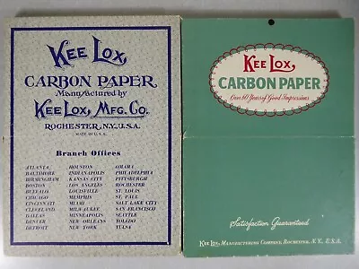 (2) Vintage Carbon Paper Copy Typewriter  8.5  X 11.5  Kee Lox USA • $12.95