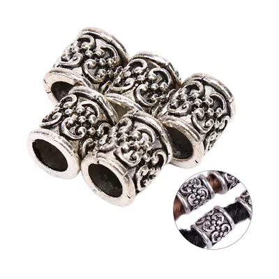 5pcs/Set Retro Alloy Viking Dreadlock Beads Braided Hole Beads Hair Rings NY- Th • $1.68