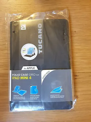 TUCANO GYRO Rotating Folio Cover Case Bag Sleeve IPad Mini 4 Black • £5.99