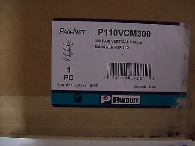 PANDUIT P110VCM300 300 Pair Vertical Cable Manager  • $52.99