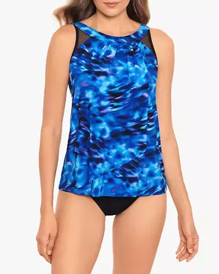 Miraclesuit Women's Ursula Cloud Leopard Underwire Tankini 2 Pc Set Size 14 • $62.29