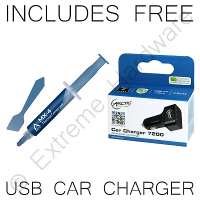 Arctic MX-4 8g & Spatula Spreader Thermal Compound Paste Artic + USB Car Charger • £9.45