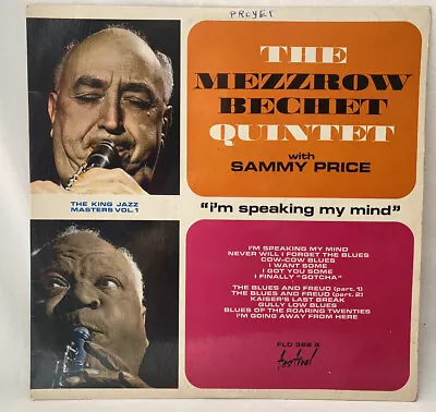 Mezzrow Bechet Quintet W Sammy Price ~ I'm Speaking My Mind ~ Vinyl Lp • $11.95