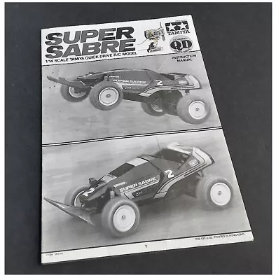 Vintage RC Car Tamiya RC 1/14 QD Quick Drive Super Sabre Owners Manual Original  • $9.94