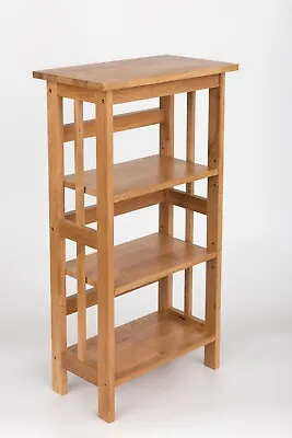 Oak Bookcase Solid Wood Oak Wooden Book Display Storage Shelf  Narrow Storage • £105.60