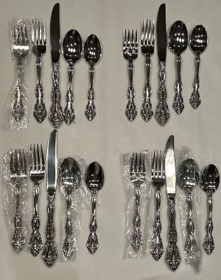 Oneida MICHELANGELO Stainless 20pc. Flatware Set (Service For Four) New Oldstock • $110.95