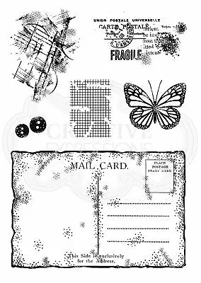 £5 • Buy Woodware Clear Singles Stamp - Old Postcard FRS757