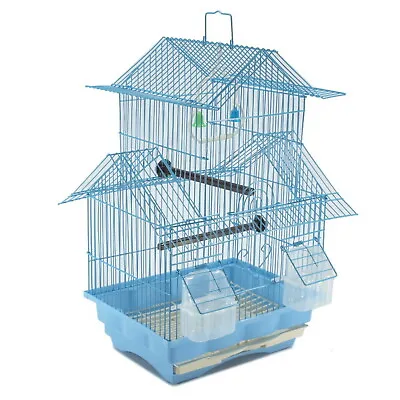 18  Small Parakeet Wire Bird Cage For Finches Canaries Hanging Travel Bird House • $33.99