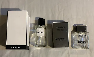 CHANEL PLATINUM EGOIST EDT + EAU DE COLOGNE Empty 100ml + 200ml Box X 2 • £2.99