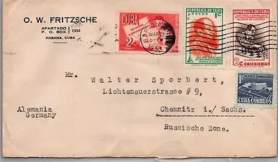 Goldpath: Habana Cover 1953 To Germany Cv495_p10 • $1.55