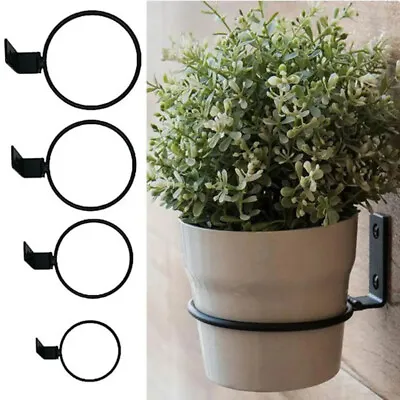 1x Plant Flower Pot Wall Mounted Ring Holder Garden Hanging Basket Bracket 4-8” • £6.53