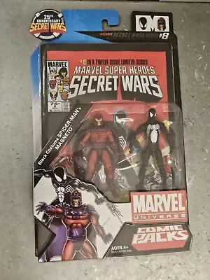 Secret Wars COMIC Packs Magneto & Black Suit SPIDER-MAN Symbiote Black Border • $250