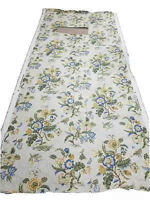Vtg Schumacher Floral Fabric ABLOOM 54  X 3Y 19  Cotton Jute Upholstery Pillow  • $55.37