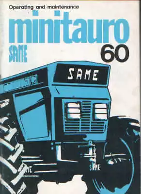 Same Tractor Minitauro 60 Operators Manual • £22.99