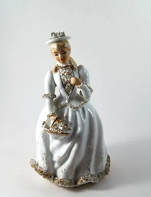 Lefton China Figurine Victorian Lady KW1274B 8  Vintage 1960's • $12.99