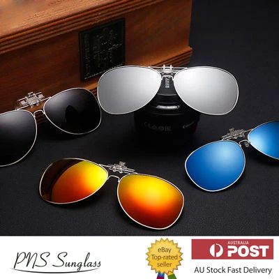 $12.95 • Buy UV 400 Flap Up Sunglasses Mens Womens Clip On Summer Sunglasses Aviator AU Stock
