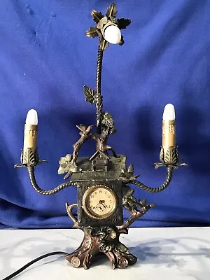 Vintage Antique USA Waterburymajestic Lamp Work Clockmechanical Movement • $350